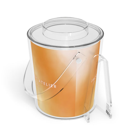 Avenzari Ice Bucket with Tongs - White Flame by Jacob's Art Atelier