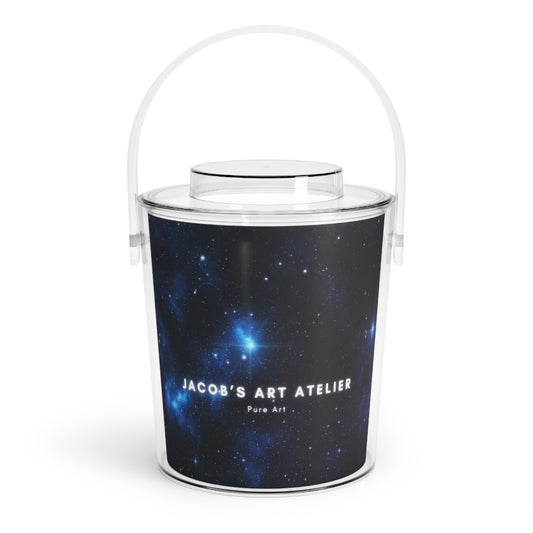 Avenzari Ice Bucket with Tongs - Space by Jacob's Art Atelier